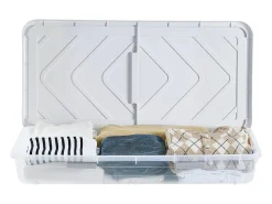 Sacos de Armazenamento SucceBuy sob a Cama com Rodinhas, Organizador de Sapatos sob a Cama 80,5x39,6x17,5 cm, Caixa de Armazenamento com Tampa^ Clearance
