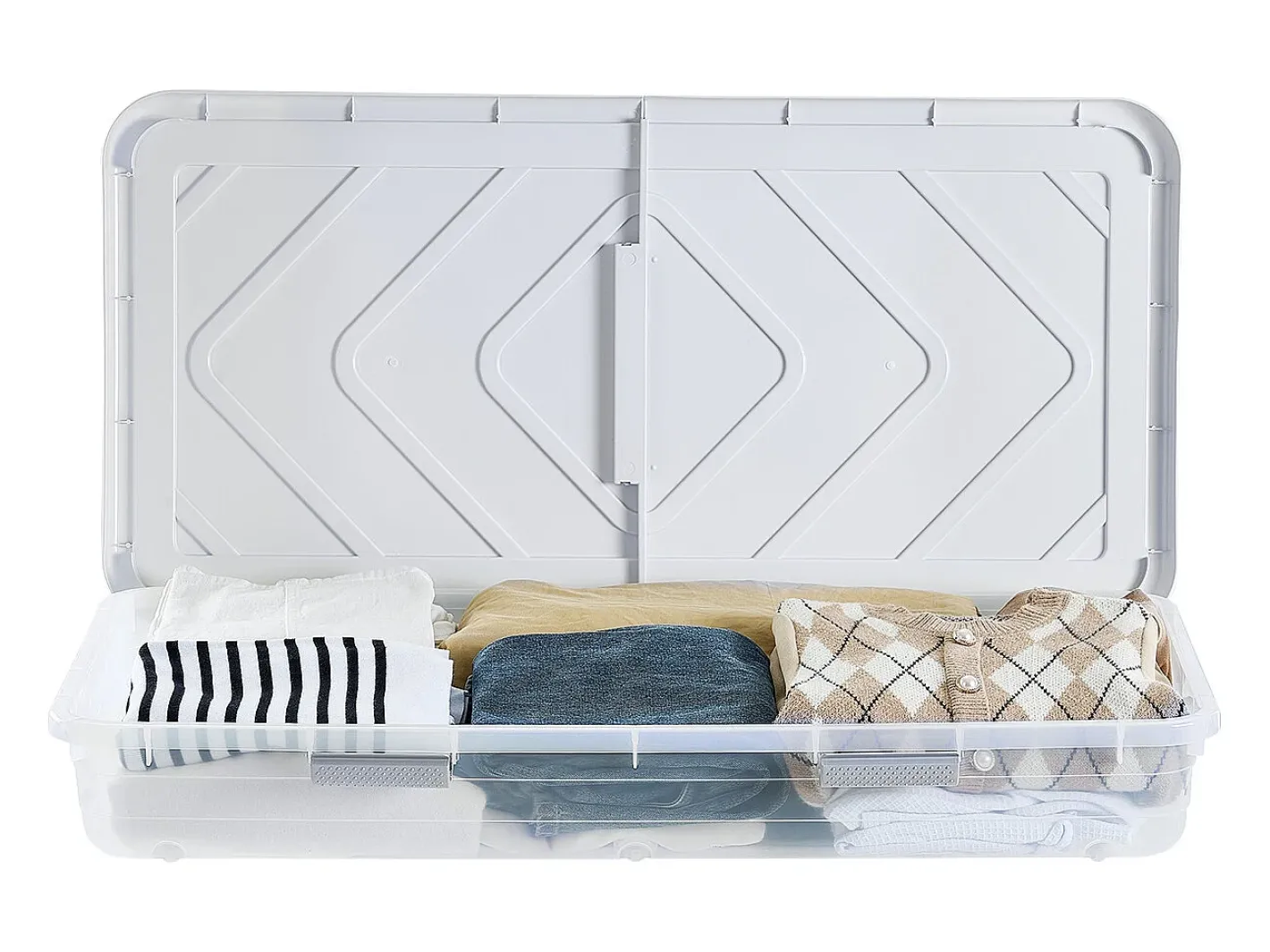 Sacos de Armazenamento SucceBuy sob a Cama com Rodinhas, Organizador de Sapatos sob a Cama 80,5x39,6x17,5 cm, Caixa de Armazenamento com Tampa^ Clearance