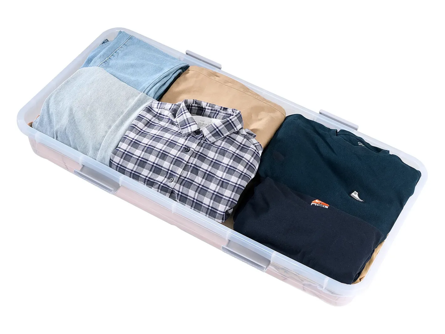 Sacos de Armazenamento SucceBuy sob a Cama com Rodinhas, Organizador de Sapatos sob a Cama 80,5x39,6x17,5 cm, Caixa de Armazenamento com Tampa^ Clearance