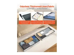 Acessórios De Arrumação*Sacos de Armazenamento SucceBuy sob a Cama 2 Peças 45 L, Organizador de Sapatos sob a Cama com Tampas Transparentes, Caixa de Armazenamento para Roupas Cinzento