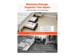 Acessórios De Arrumação*Sacos de Armazenamento SucceBuy sob a Cama com Rodinhas, Organizador de Sapatos sob a Cama 2 Peças de 77 x 47 x 17,3 cm, com Tampa Transparente Preto