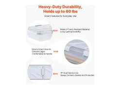Acessórios De Arrumação*Sacos de Armazenamento SucceBuy sob a Cama com Rodinhas, Organizador de Sapatos sob a Cama de 101x51x15 cm, Caixa de Armazenamento com Tampa Transparente