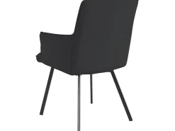 Loft24 Poltrona*Sally | Cadeirão PU , Conjunto de 2 Preto