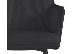 Loft24 Poltrona*Sally | Cadeirão PU , Conjunto de 2 Preto