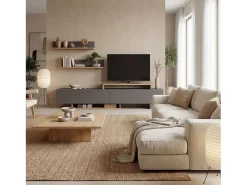 duehome Móvel De Tv*Salón Bender Gris Grafito - Alpino Cinzento