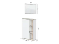 Salão Rice Blanco Artik (Blanco Mate) - Roble Canadian*duehome Online