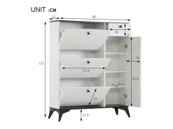 Outlet Sapateira - 3 abas, 1 gaveta e 1 porta - Móvel De Arrumação|Sapateira