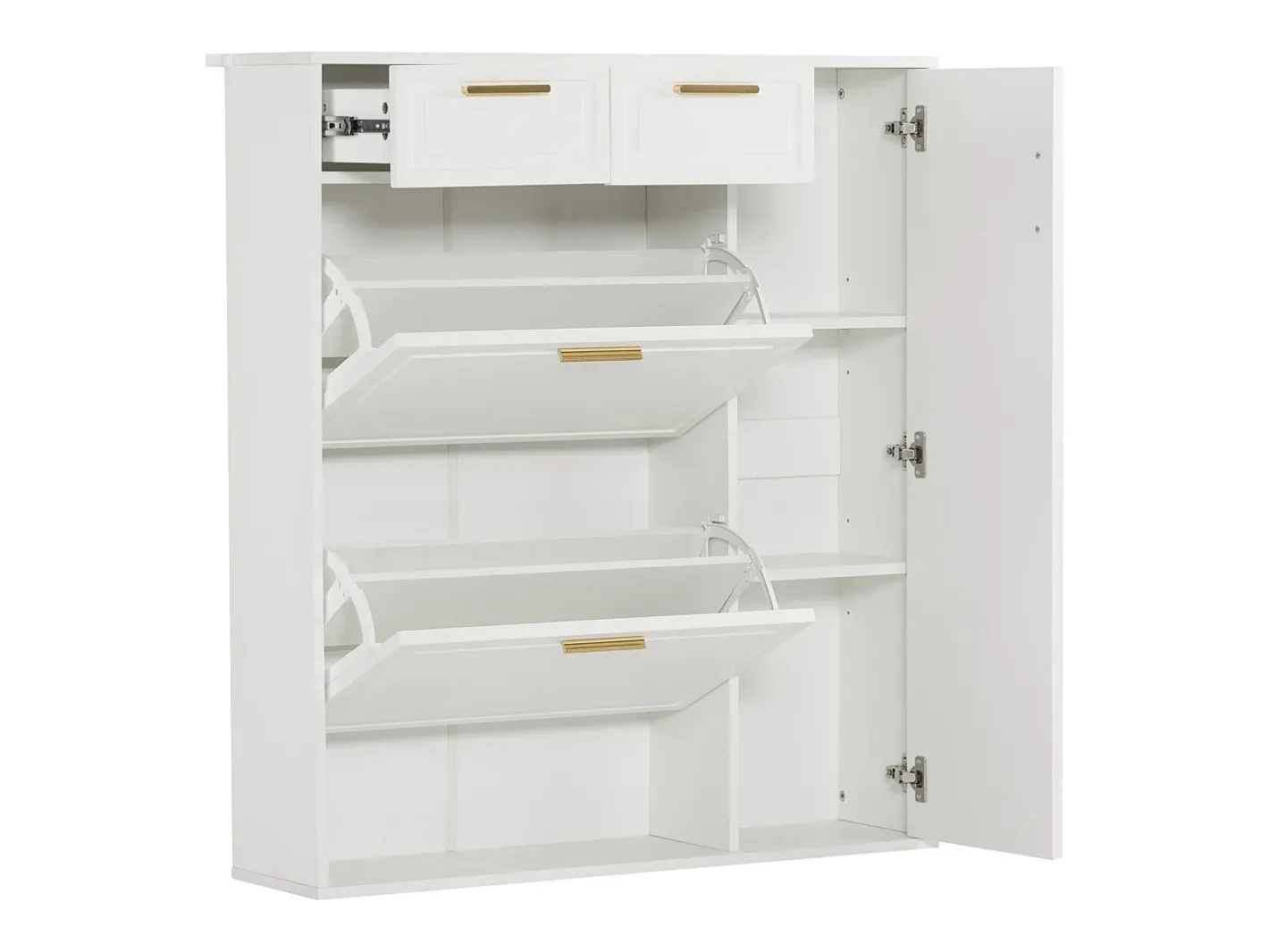 Sapateira - 3 abas, 2 gavetas e 2 prateleiras -^ModernLuxe Discount