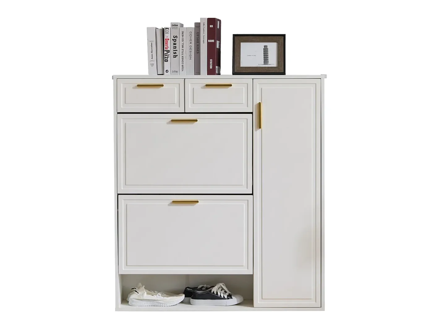 Sapateira - 3 abas, 2 gavetas e 2 prateleiras -^ModernLuxe Discount