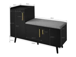 Sapateira - com banco e 3 portas -^ModernLuxe