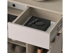Petits-Meubles Móvel De Arrumação|Sapateira*Sapateira 2 portas 1 gaveta Alos caxemira e madeira 95cm Bege