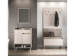Petits-Meubles Móvel De Arrumação|Sapateira*Sapateira 2 portas 1 gaveta Alos caxemira e madeira 95cm Bege