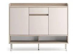 Sapateira 3 portas 1 gaveta Alos caxemira e madeira 95cm*Petits-Meubles Online