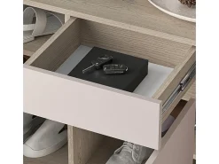 Sapateira 3 portas 1 gaveta Alos caxemira e madeira 95cm*Petits-Meubles Online
