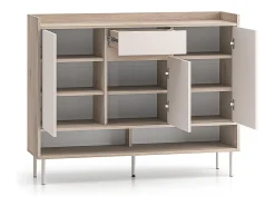 Sapateira 3 portas 1 gaveta Alos caxemira e madeira 95cm*Petits-Meubles Online