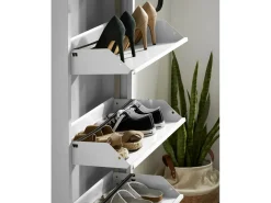 Sapateira 0, Sapateira com portas de entrada metálicas, Sapateira linear moderna em , 50x15h169 cm, com 5 portas*Dmora Sale