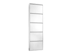 Sapateira Alginet, Sapateira que economiza espaço, Sapateira de entrada, Sapateira de metal de 5 portas, 50x15h169 cm,*Dmora New