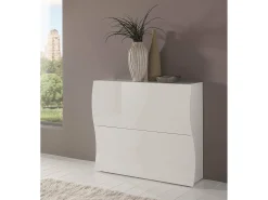 Sapateira Andrea, Armário multiuso com 2 portas dobráveis, Sapateira de entrada, 100% Fabricado na Itália, 101x27h82 cm, brilhante*Dmora Sale