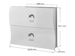 Sapateira Andrea, Armário multiuso com 2 portas dobráveis, Sapateira de entrada, 100% Fabricado na Itália, 101x27h82 cm, brilhante*Dmora Sale