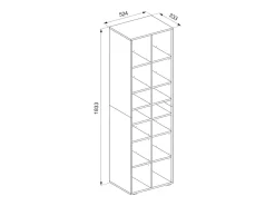 Vicco Móvel De Arrumação|Sapateira*Sapateira 54.2x33.3x183.3 paris Branco