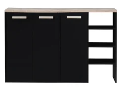Vente-unique Móvel De Arrumação|Sapateira*Sapateira com 3 portas e 3 nichos preto e natural claro - SKAIDO Preto / Natural claro