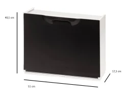 Sapateira Damatucc, Sapateira que economiza espaço, Sapateira de entrada, Sapateira de 1 porta, 100% Made in Italy, 51x17h40 cm,*Dmora New