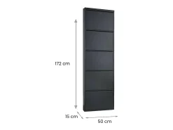 Sapateira Dandracchi, Sapateira de metal,Armário de entrada multiuso,Armário para calçado, 50x15h172 cm,^Dmora Sale