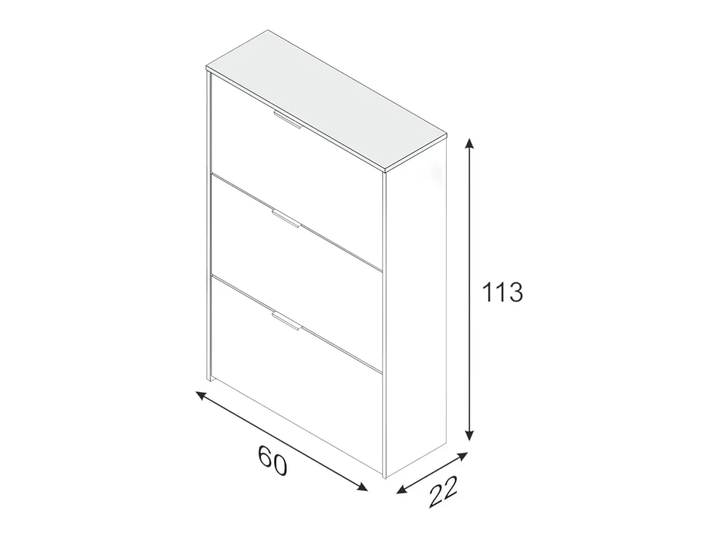 Sapateira Dcosta, Sapateira com 3 portas sanfonadas, Armário de dupla capacidade para até 18 pares de sapatos, 70x17h180 cm, Carvalho^Dmora Sale