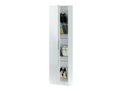 Sapateira Dcozzol, Sapateira alta com 1 porta, Sapateira moderna, Armário de entrada com espelho, 50x22h180 cm,^Dmora Outlet