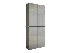 Sapateira Ddjimsit, Armário de sapato, Armário de entrada multiuso, Armário de calçado,Made in Italy, 80x34h200 cm, Cinza*Dmora Sale