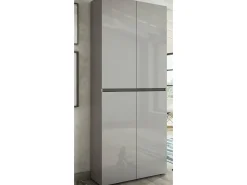 Sapateira Ddjimsit, Armário de sapato, Armário de entrada multiuso, Armário de calçado,Made in Italy, 80x34h200 cm, Cinza*Dmora Sale