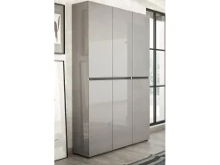 Sapateira Ddomingue, Armário de sapato, Armário de entrada multiuso, Armário de calçado, Made in Italy, 122x34h200 cm, Cinza*Dmora Hot