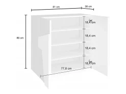 Sapateira Dfogl, Armário multiuso com 2 portas, Sapateira de entrada, 100% Fabricado na Itália, 81x38h86 cm, Cimento com detalhe*Dmora Sale