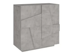 Sapateira Dfogl, Armário multiuso com 2 portas, Sapateira de entrada, 100% Fabricado na Itália, 81x38h86 cm, Cimento com detalhe*Dmora Sale