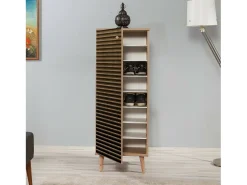 Sapateira DGrandin, Armário de sapato, Armário de entrada multiuso, Armário de calçado, 50x38h135 cm, Carvalho*Dmora Best