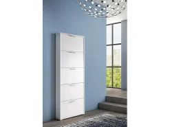 Sapateira Dgratto, Móvel de entrada multiuso com 5 portas sanfonadas, Sapateira moderna, 100% Fabricado na Itália, 67x18h184 cm,^Dmora Clearance