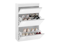 Sapateira Dlogarz, Armário multiuso com 2 portas e 1 porta basculante, Sapateira de entrada, 100% Fabricado na Itália, 60x27h108 cm, brilhante*Dmora Discount