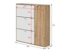 Sale Sapateira Dmodic, sapateira de entrada com 4 portas, guarda-roupa que economiza espaço, 105x24h112 cm, e Carvalho Móvel De Arrumação|Sapateira