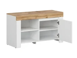 Discount Sapateira Hella branco e madeira 53cm Móvel De Arrumação|Sapateira