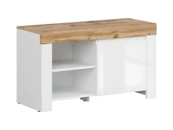 Discount Sapateira Hella branco e madeira 53cm Móvel De Arrumação|Sapateira