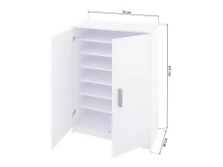 duehome Móvel De Arrumação|Sapateira*Sapateira Liam 75 Blanco Cinzento