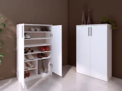 Vente-unique Móvel De Arrumação|Sapateira*Sapateira MATHIAS - 2 portas - Cor: Branco