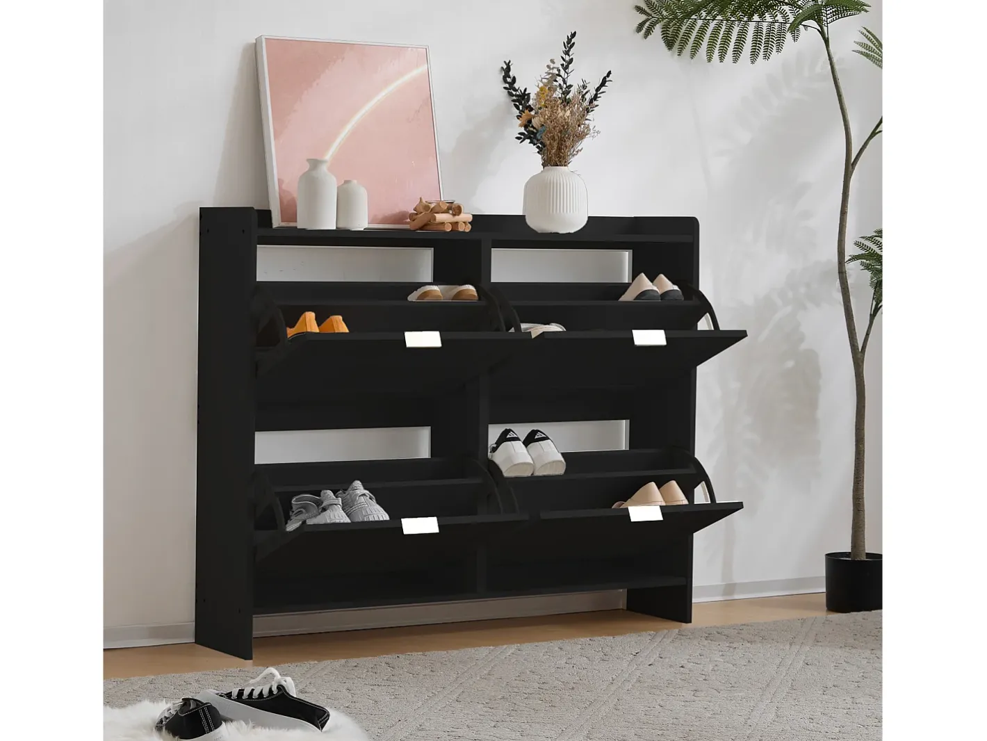 Sapateira moderna - 4 compartimentos rebatíveis -^ModernLuxe Best