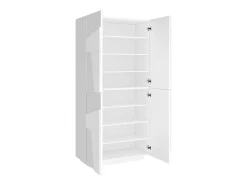 Sapateira Orfeo, Armário multiuso com 4 portas articuladas, Sapateira de entrada, 100% Fabricado na Itália, 81x38h167 cm, brilhante*Dmora Hot