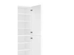 Sapateira Orfeo, Armário multiuso com 4 portas articuladas, Sapateira de entrada, 100% Fabricado na Itália, 81x38h167 cm, brilhante*Dmora Hot