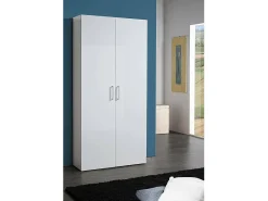 Sapateira Simone, Armário multiuso com 2 portas e prateleiras internas, Sapateira de entrada, 100% Fabricado na Itália, 91x33h190 cm, brilhante*Dmora