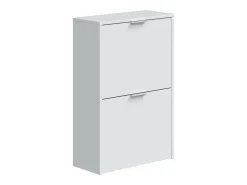 Sapateira Valdosta, Sapateira economizadora de espaço com 2 portas, Sapateira de entrada, Armário sapateira, 50x22h76 cm,^Dmora