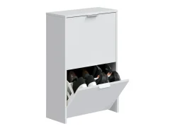 Sapateira Valdosta, Sapateira economizadora de espaço com 2 portas, Sapateira de entrada, Armário sapateira, 50x22h76 cm,^Dmora