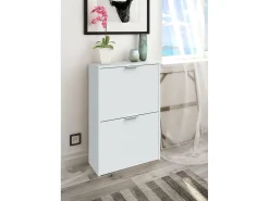 Sapateira Valdosta, Sapateira economizadora de espaço com 2 portas, Sapateira de entrada, Armário sapateira, 50x22h76 cm,^Dmora