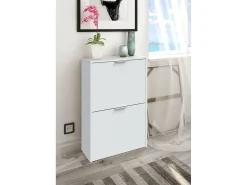 Sapateira Valdosta, Sapateira economizadora de espaço com 2 portas, Sapateira de entrada, Armário sapateira, 50x22h76 cm,^Dmora